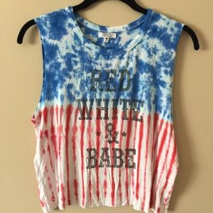 Women’s tie dye cropped top in size small